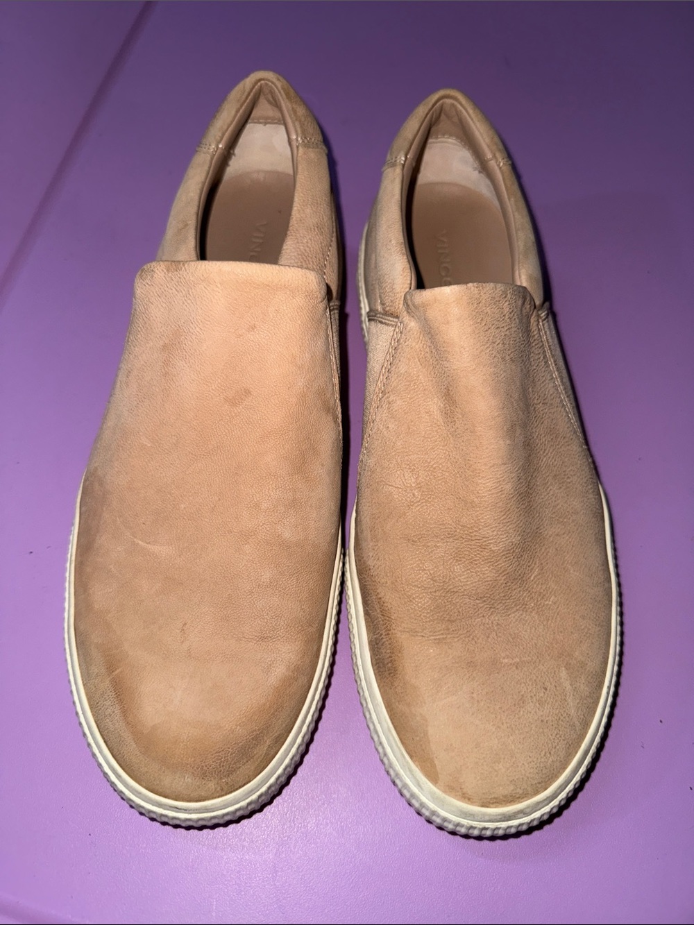 Vince Women's Slip-On Sneakers in Light Tan Suede